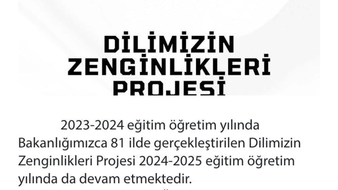 DİLİMİZİN ZENGİNLİKLERİ SÖZLÜK YARIŞMASINDA 1. OLDUK